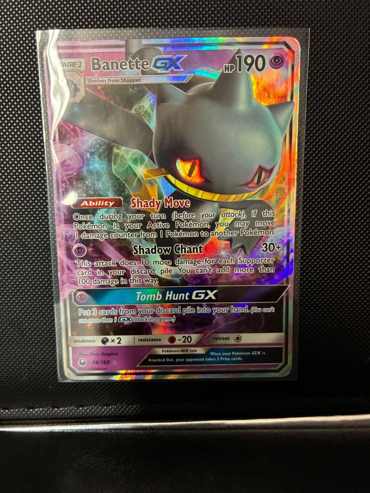 Banette GX 66/168 Holo Ultra Rare Celestial Storm Pokemon Lightly Played