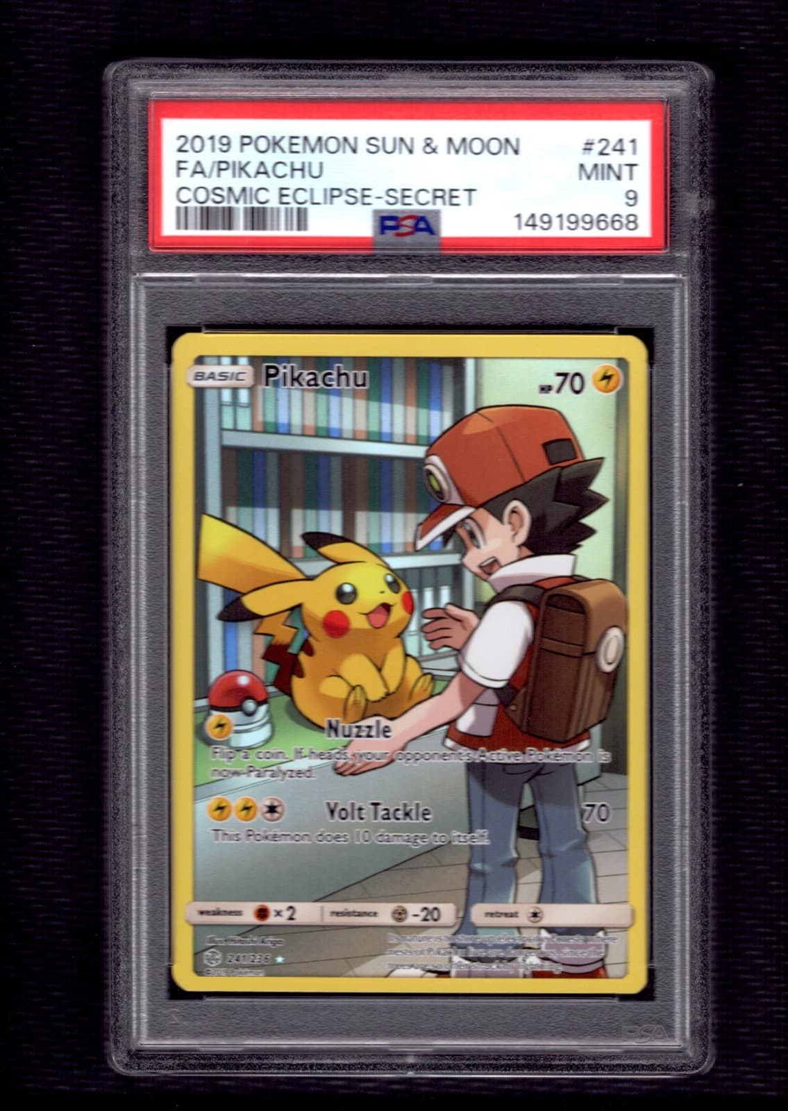 Pikachu 241/236 Cosmic Eclipse Secret Rare PSA 9