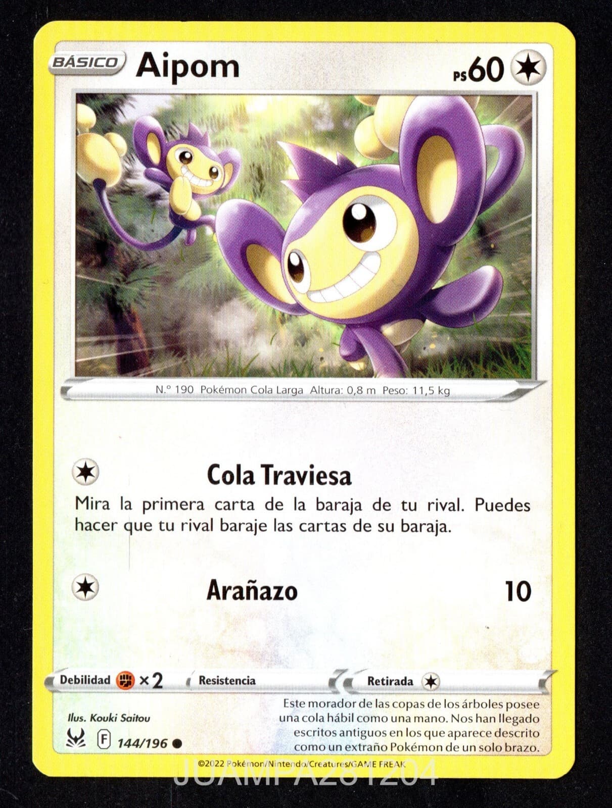 AIPOM 144/196 ORIGEN PERDIDO CROMO POKEMON LOST ORIGIN 2022 TCG