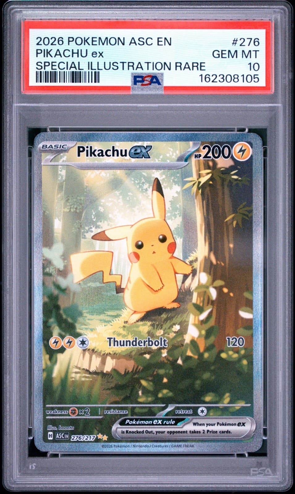 2026 Pokemon ASC EN Special Illustration Rare #276 Pikachu ex PSA 10 GEM MINT