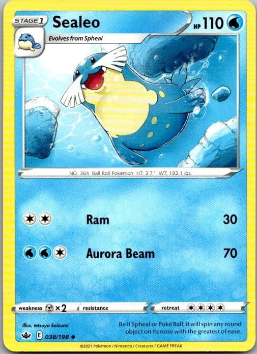 Sealeo 038/198 Uncommon Chilling Reign Pokemon Near Mint