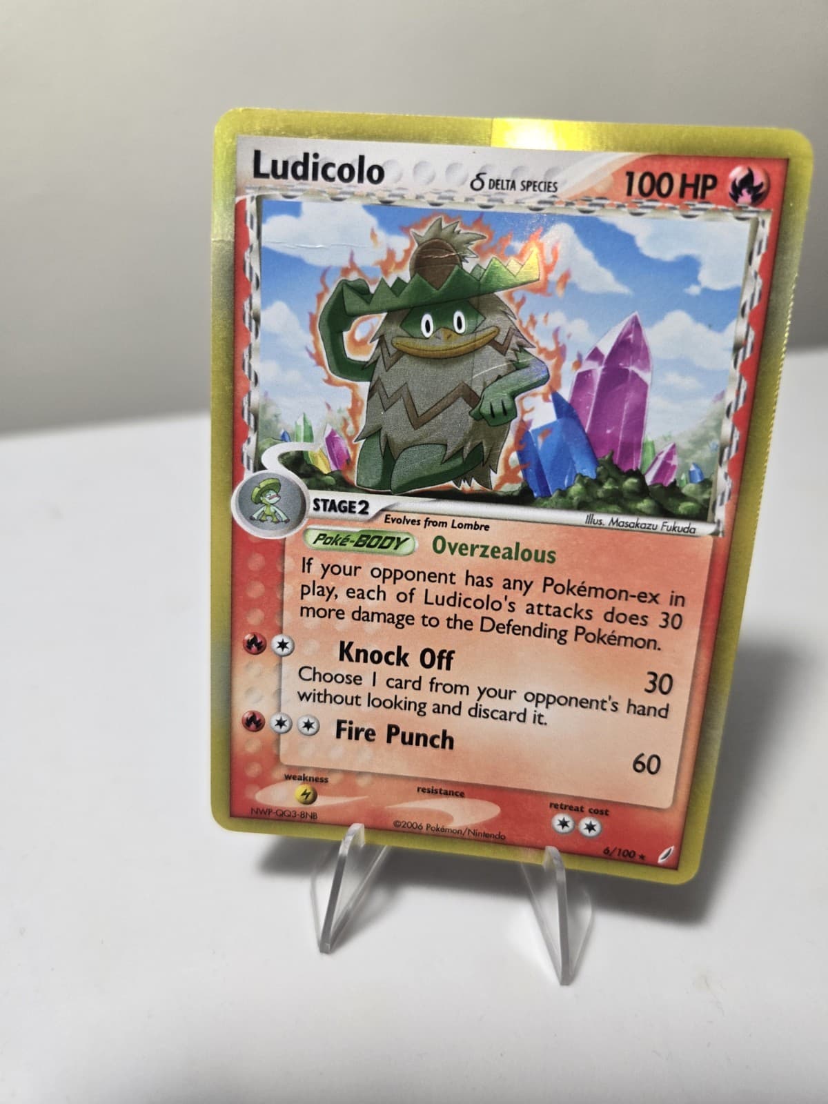 Ludicolo (Delta Species) 6/100 EX Crystal Guardians Holo