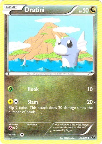 Dratini - 49/108 - Common (Near Mint) Roaring Skies - Dragon Pokémon