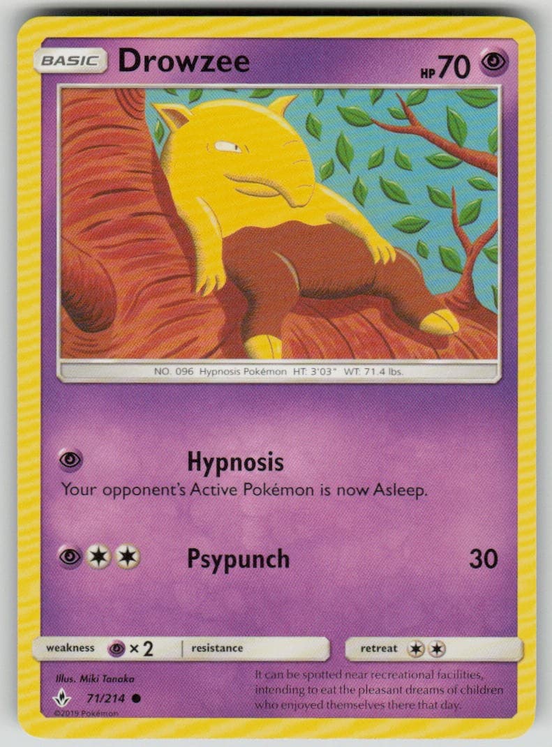 Drowzee 71/214 C Unbroken Bonds Pokemon