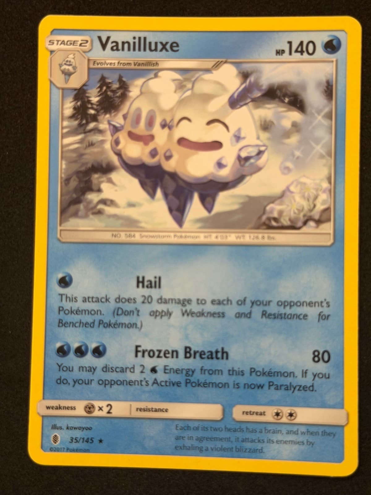 Vanilluxe 35/145 Rare Guardians Rising Pokemon Near Mint
