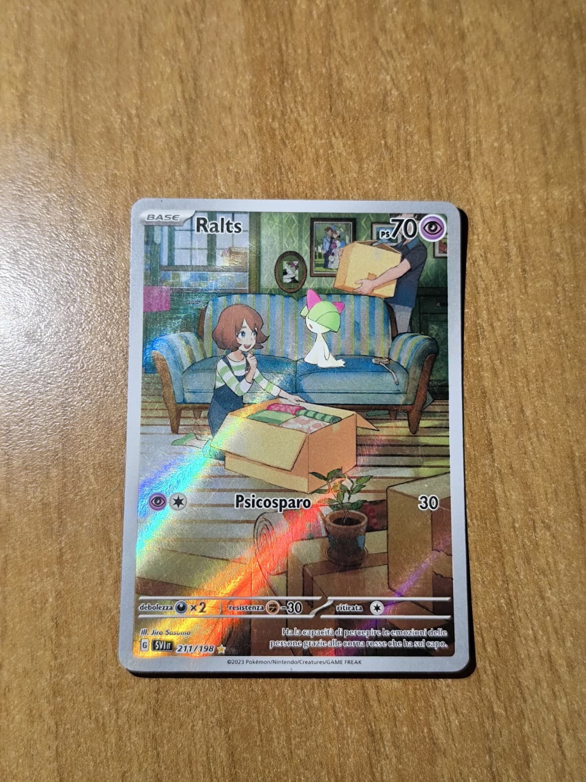 CARTA POKEMON RALTS ILLUSTRAZIONE 211/198 SCARLATTO E VIOLETTO ITA NM 