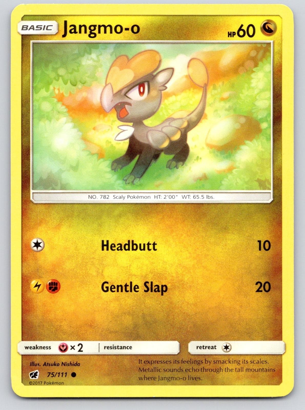 Jangmo-o 75/111 Common Crimson Invasion Pokemon Near Mint