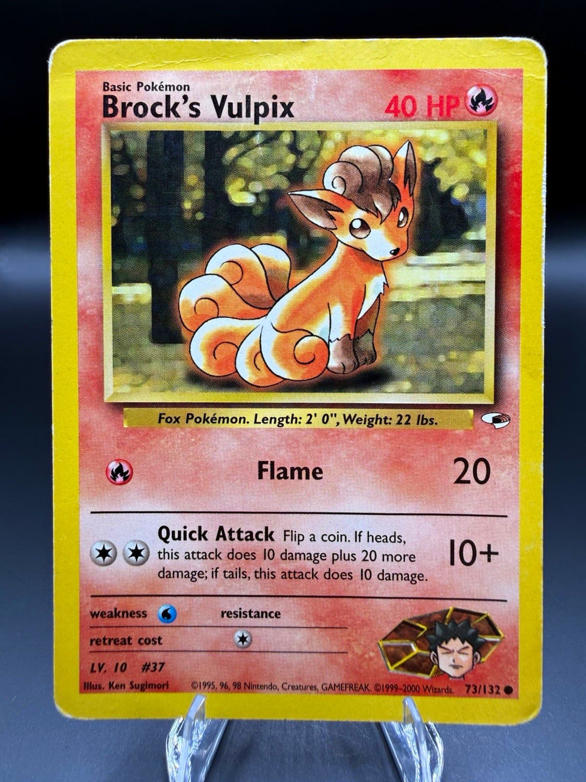 Pokémon TCG- Brock's Vulpix 73/132 Gym Heroes 2000, Common