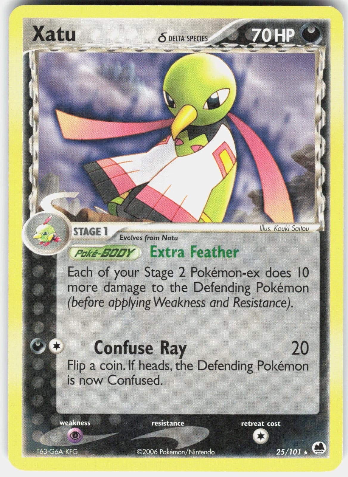 Xatu 25/101 Rare Dragon Frontiers Pokemon Lightly Played