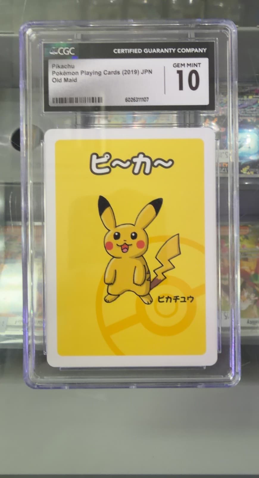 Pikachu CGC 10 Pokemon Playing Cards 2019 JPN Old Maid Gem Mint
