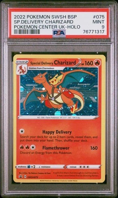 Special Delivery Charizard SWSH075 SWSH: Sword & Shield Promo Cards Holo PSA 9
