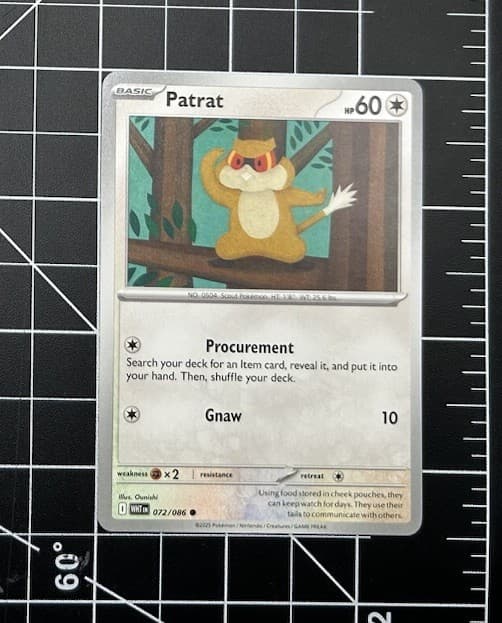 Pokemon TCG Card - Patrat 72/86 Common | White Flare (2025) WHT