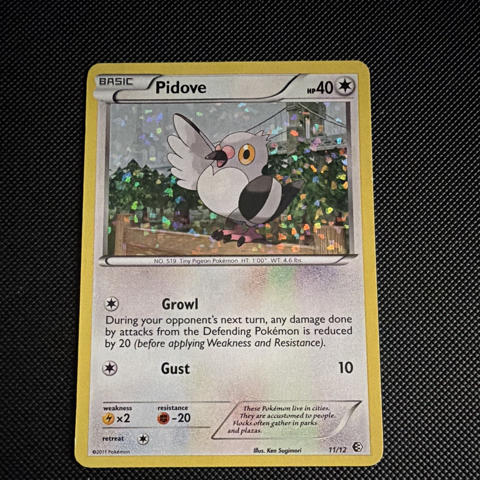Pokémon Pidove 11/12 McDonald's 2011 Promo Holo English LP