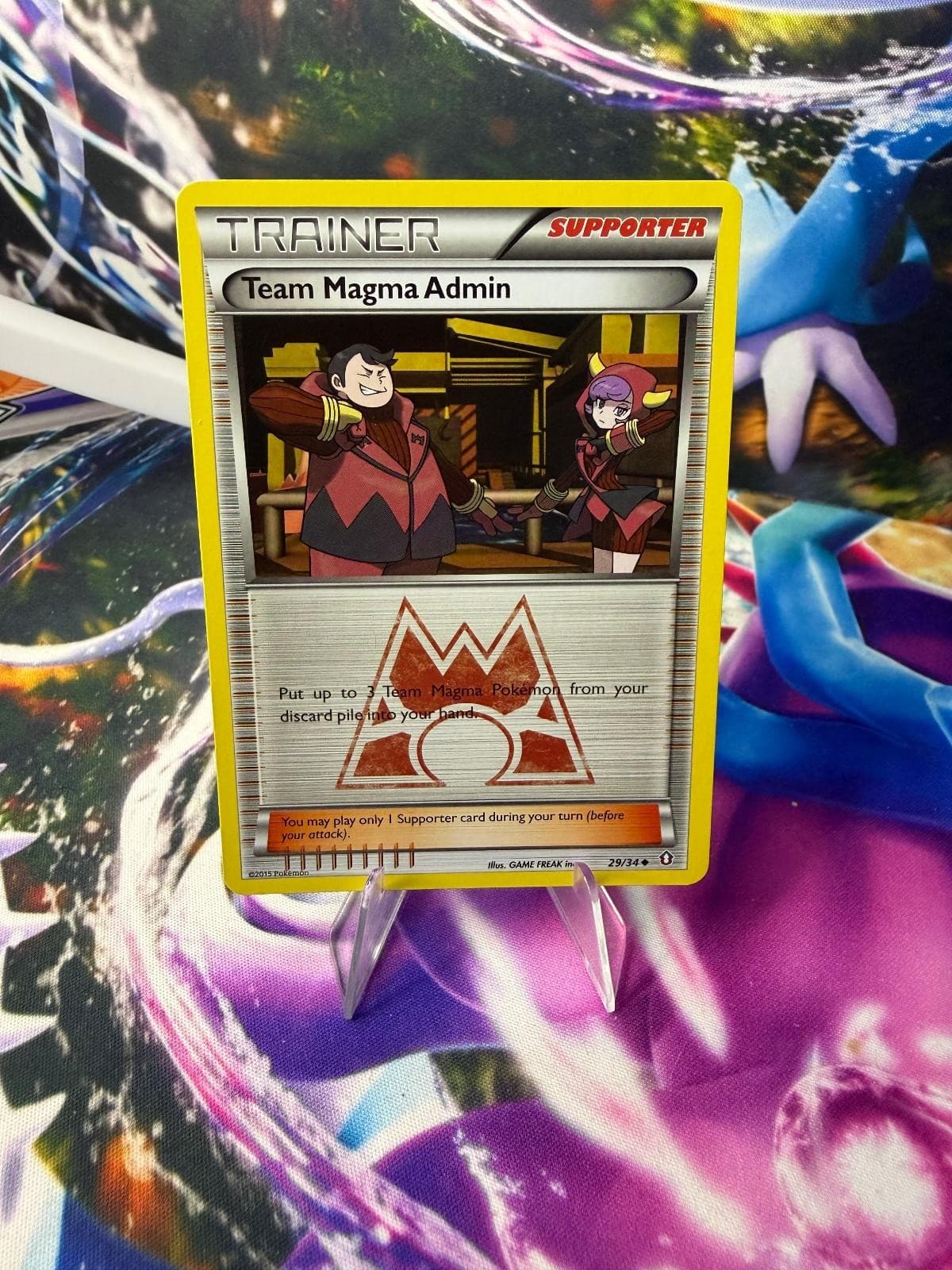 TEAM MAGMA ADMIN 29/34 DOUBLE CRISIS Uncommon Pokemon