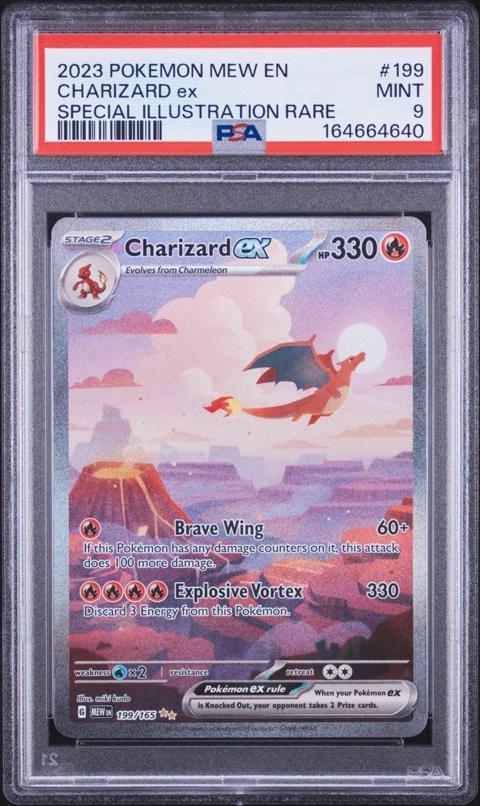 Charizard ex 199/165 151 Special Illustration Rare Holo PSA 9 Mint New Cert!