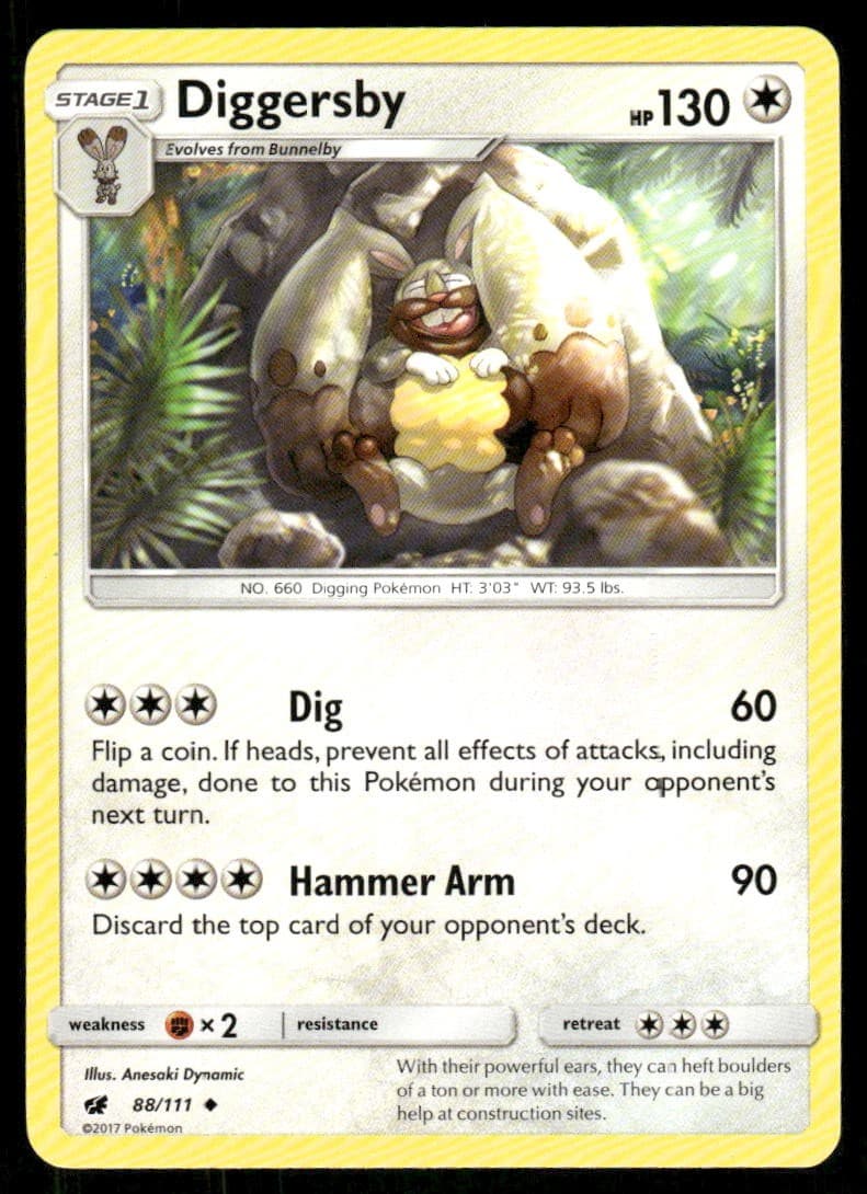 Diggersby 88/111 - Crimson Invasion - Uncommon NM