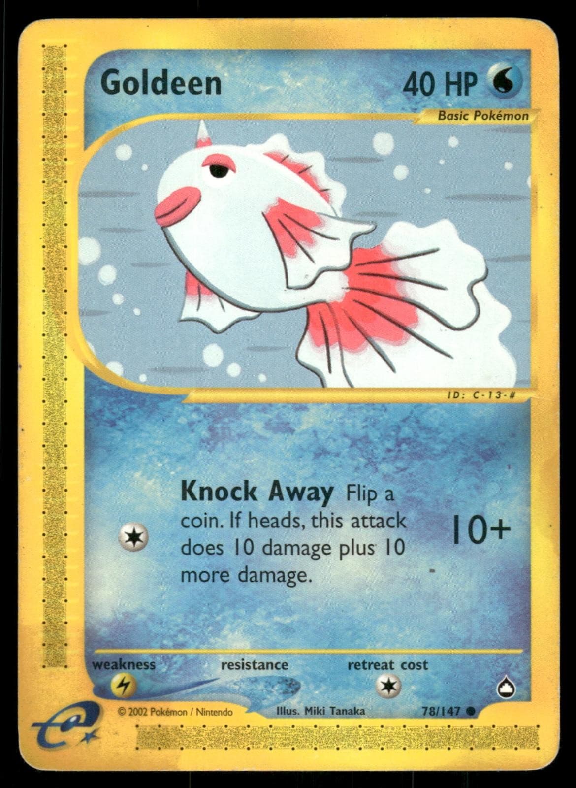 Goldeen 78/147 Common Aquapolis Pokemon Lightly Played
