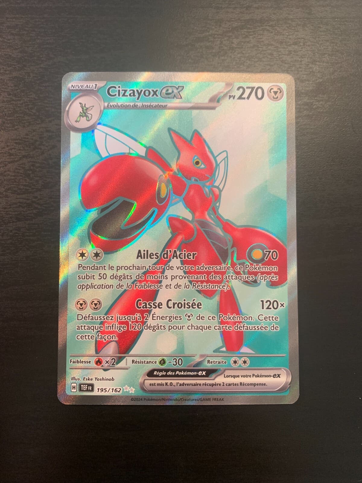 Carte Pokémon Cizayox EX 195/162 TEF Forces Temporelles FR NEUF