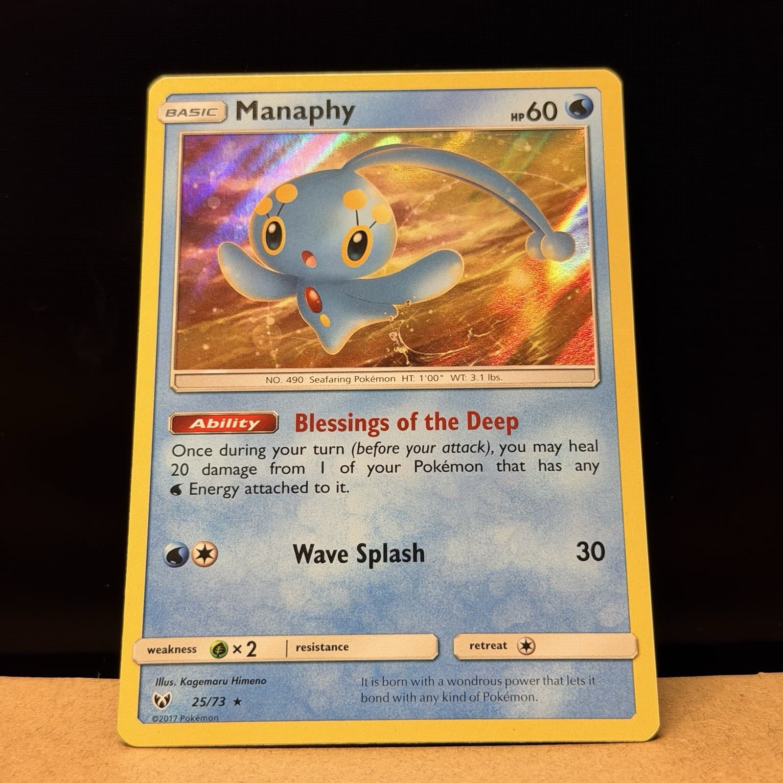 Manaphy 25/73 Holo Rare Shining Legends Pokemon Card English LP
