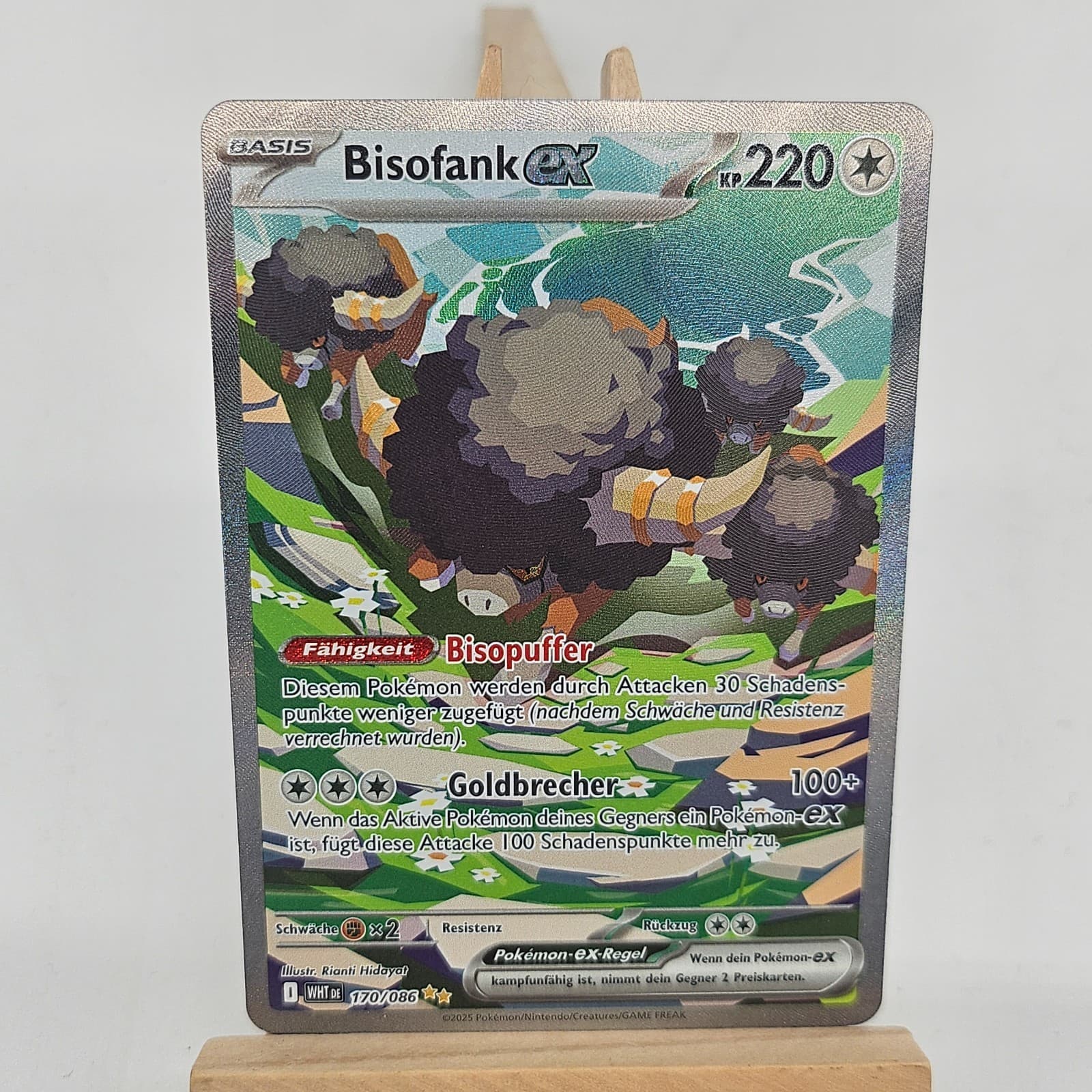 Pokemon Karte: Bisofank ex 170/086 Weiße Flammen Near Mint Deutsch IR