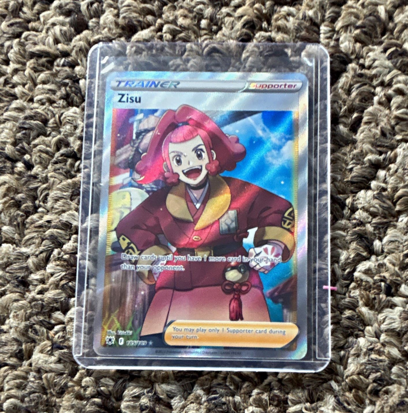 Pokemon TCG Zisu 207/189 Full Art Holo Ultra Rare Trainer Astral Radiance
