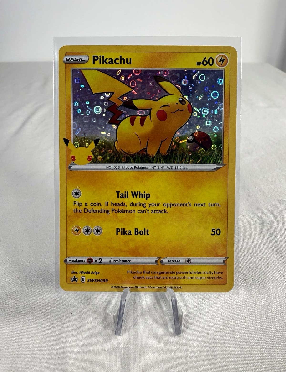 Pokémon TCG Pikachu SWSH039 General Mills 25th Anniversary Holo Promo Near Mint