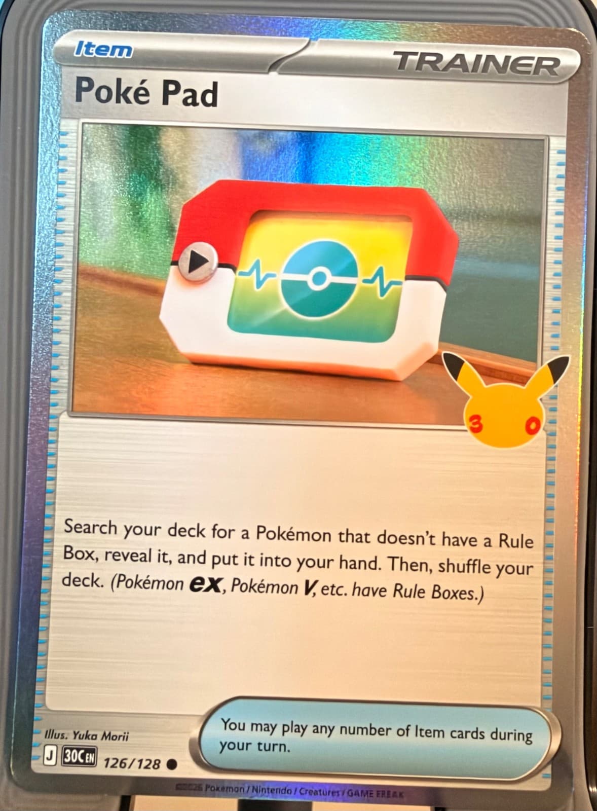 Poké Pad 126/128 30th Celebration Common Holo English Pokémon TCG