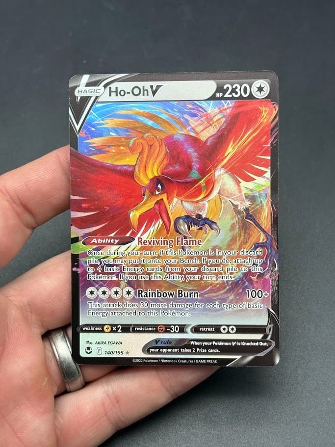 Ho-Oh V SWSH12: Silver Tempest 140/195 Holo Ultra Rare Pokemon NM