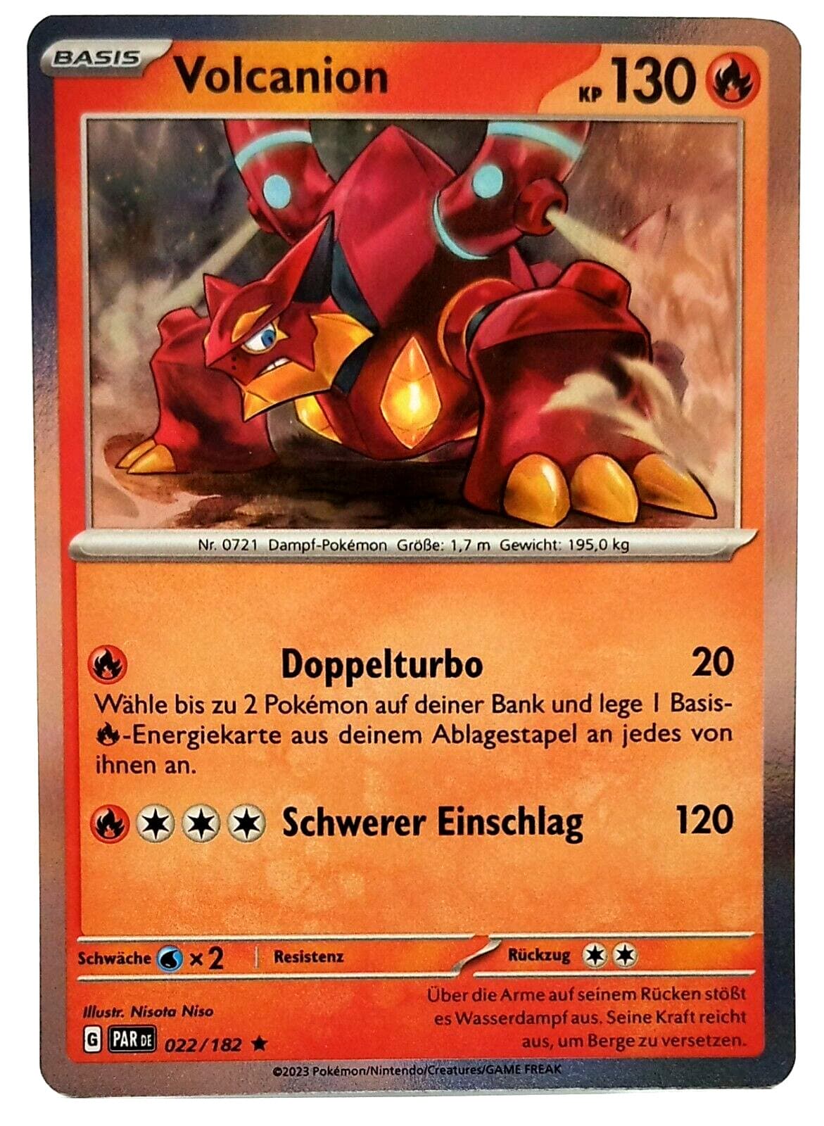 Pokemon Karte: Volcanion Holo 022/182 Paradoxrift Deutsch NM