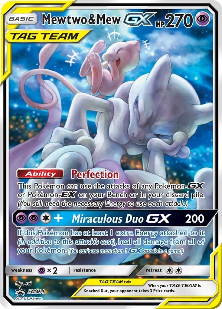 Mewtwo & Mew GX Holofoil [SMP - SM191] MP PokemonSM Promos