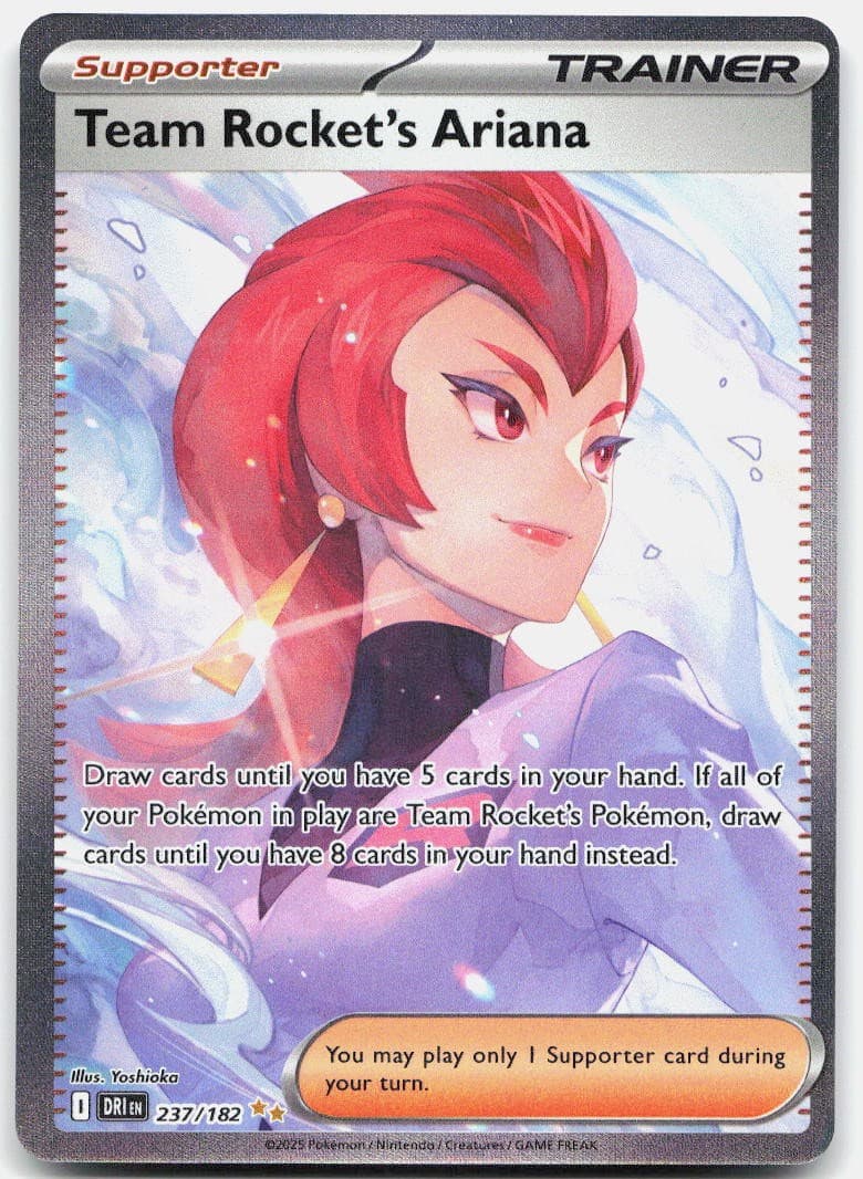 Team Rocket's Ariana 237/182 Destined Rivals Pokemon Holo NM