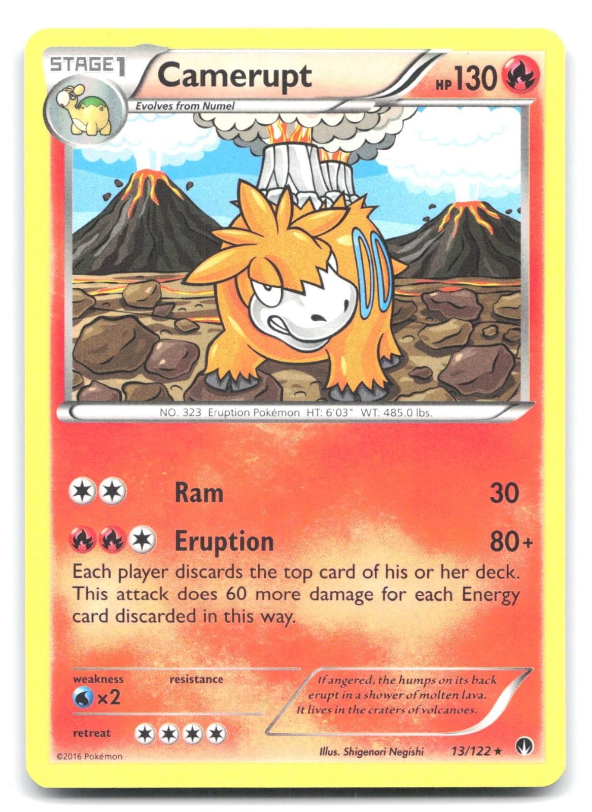 Camerupt 13/122 Rare BREAKpoint Pokemon Near Mint