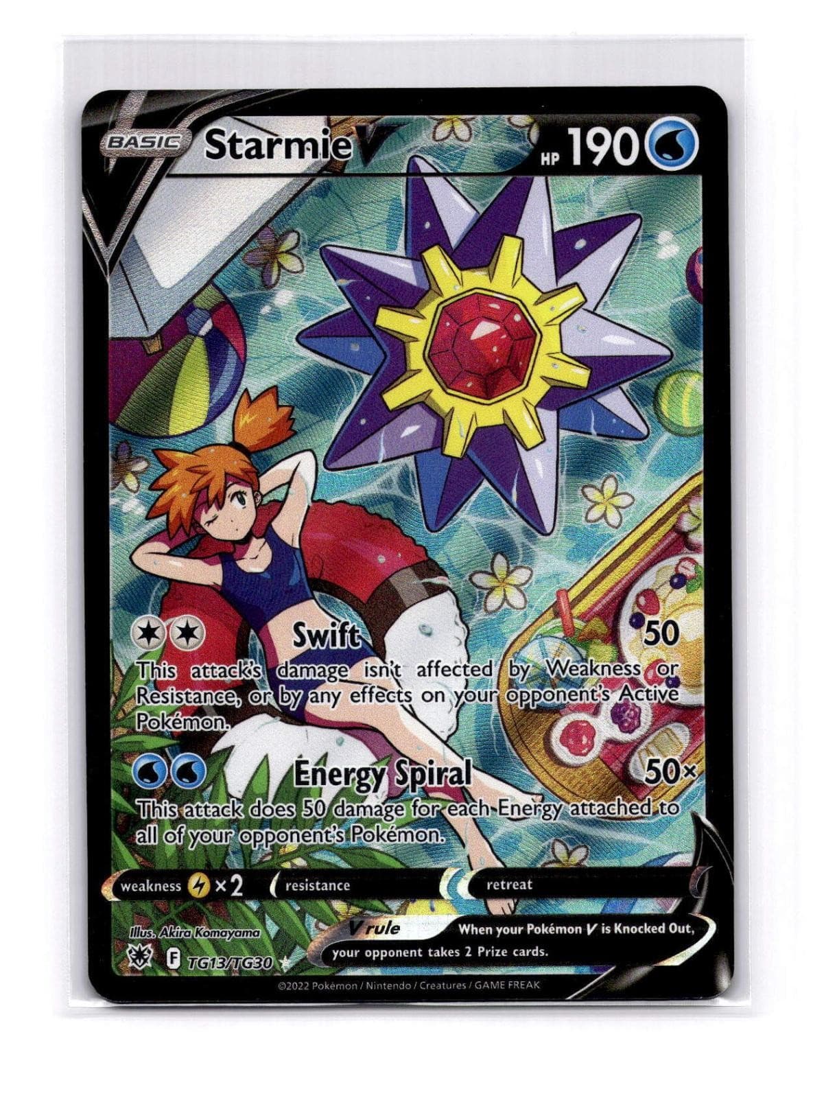 Starmie V TG13/TG30 Holo Rare Astral Radiance Trainer Gallery Pokemon Card NM