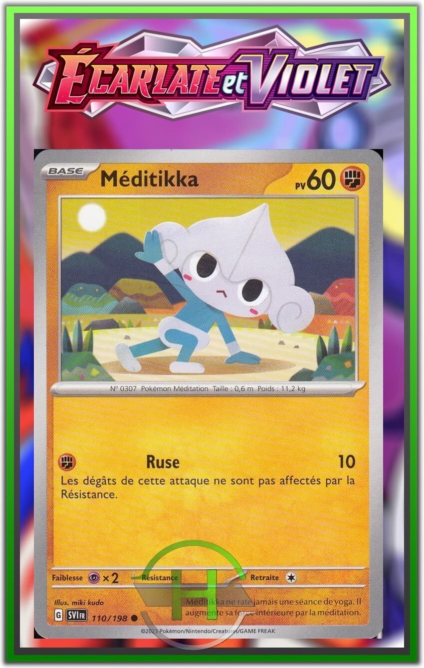 Méditikka - EV1:Écarlate et Violet - 110/198 - Carte Pokémon Française Neuve