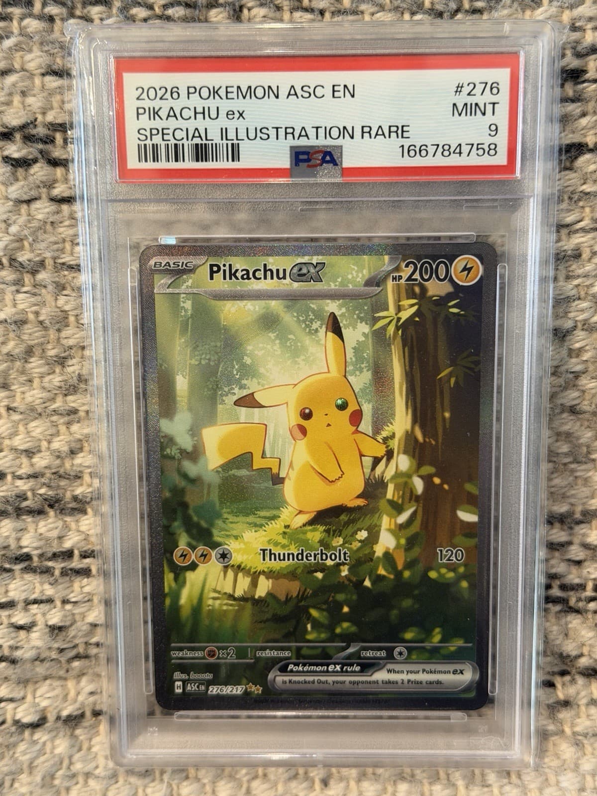 2026 POKEMON ASC ASCENDED HEROES SIR PIKACHU EX 276/217 PSA 9 Mint TCG