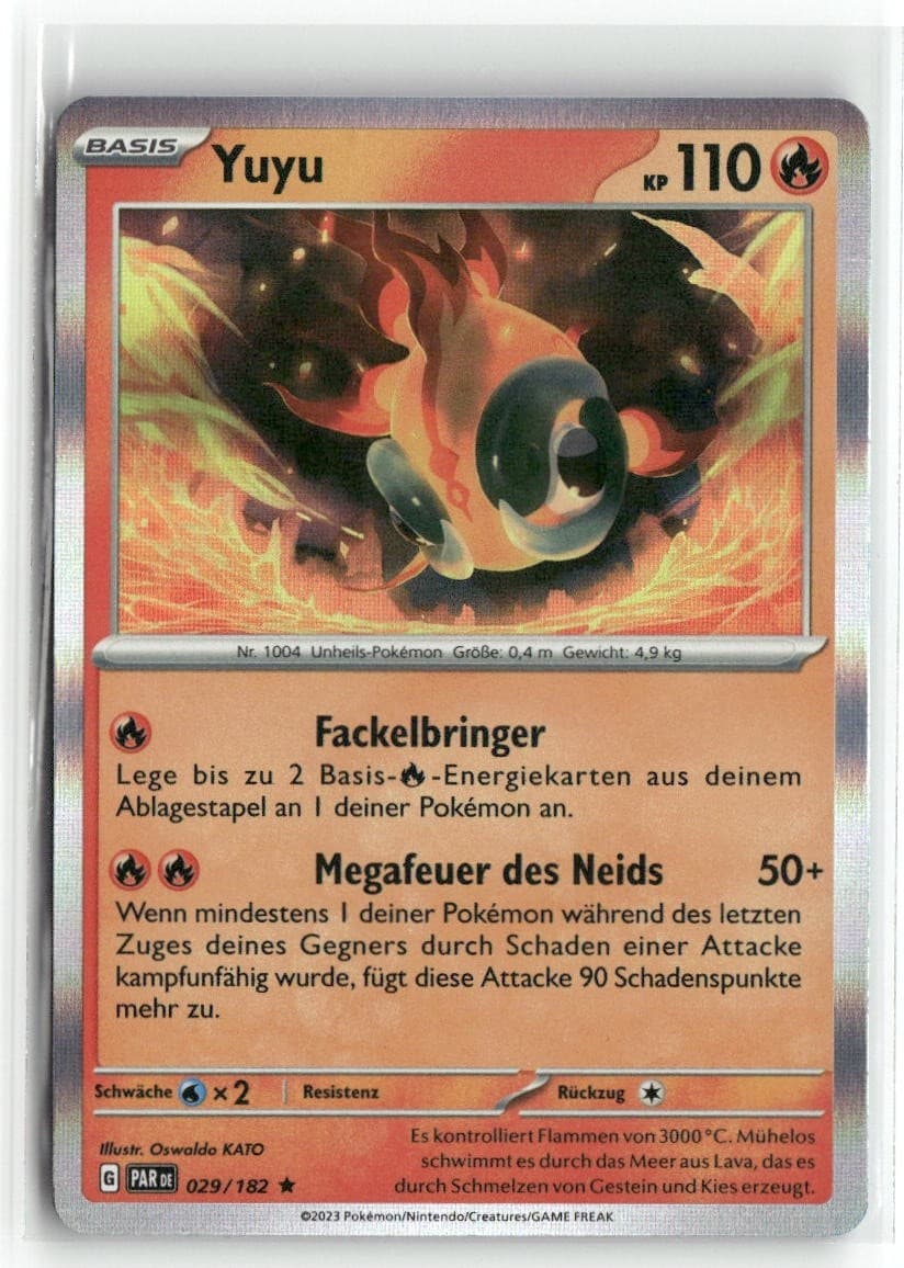 Yuyu 29/182 Paradoxrift PAR Rare Holo Pokemon Deutsch 2023