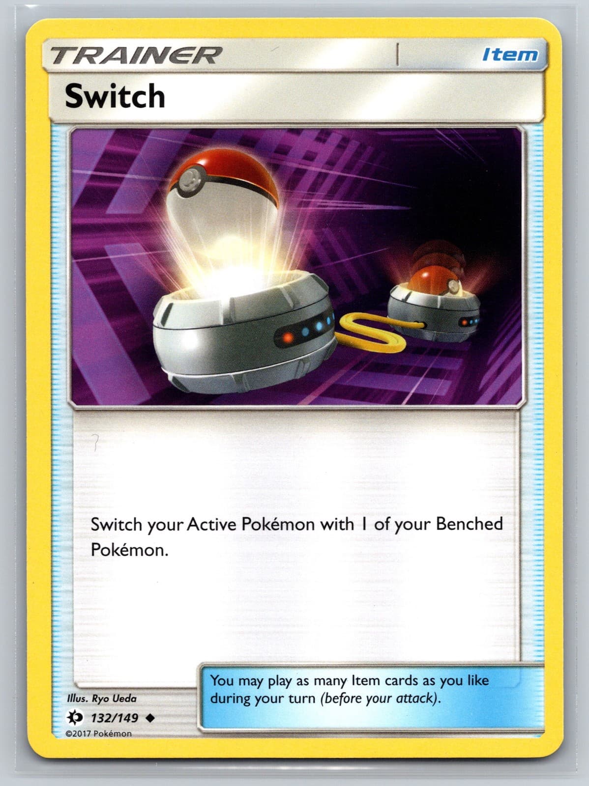 Switch 132/149 Sun & Moon Base Set Trainer Item Pokemon TCG Trading Card