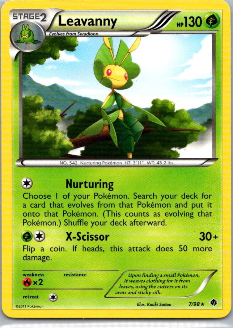 Pokemon Leavanny 7/98 Emerging Powers NM