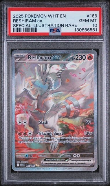Pokemon Reshiram ex White Flare Special Illustration Rare #166 PSA 10 Gem Mint