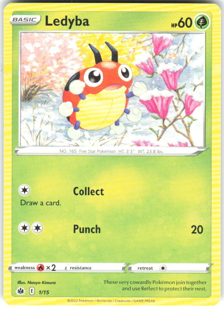 Ledyba 001/015 McDonald's Promos 2022 MCD22 NM Pokemon Card TCG