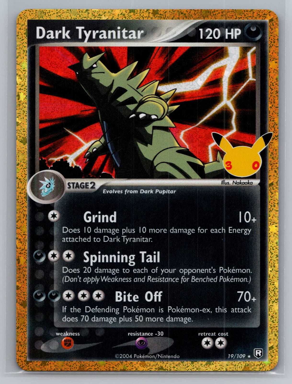 Dark Tyranitar #19/109 2026 30th Celebration Pokemon TCG