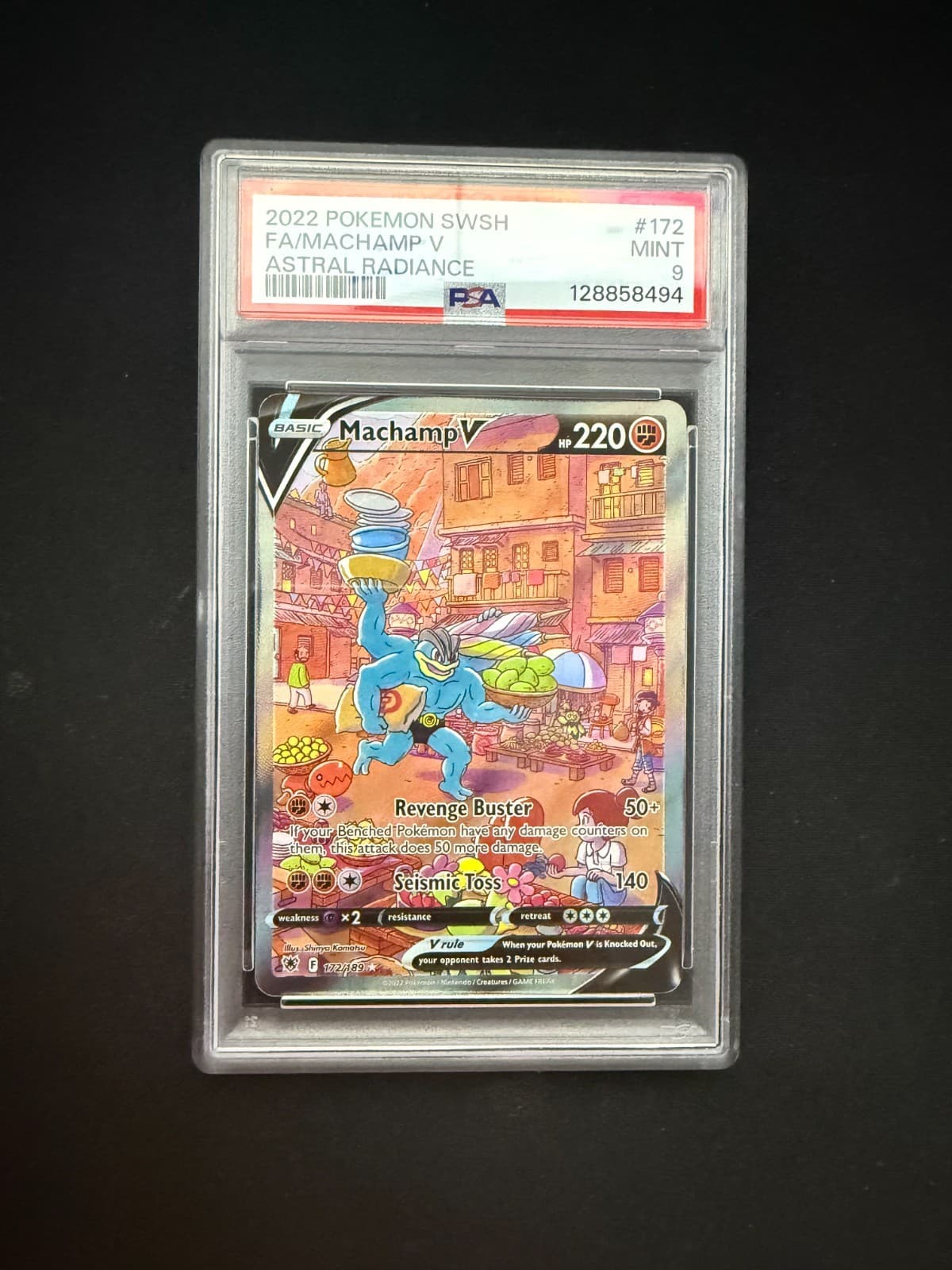 Machamp V (Alternate Full Art) 172/189 Swsh10: Astral Radiance Holo PSA 9