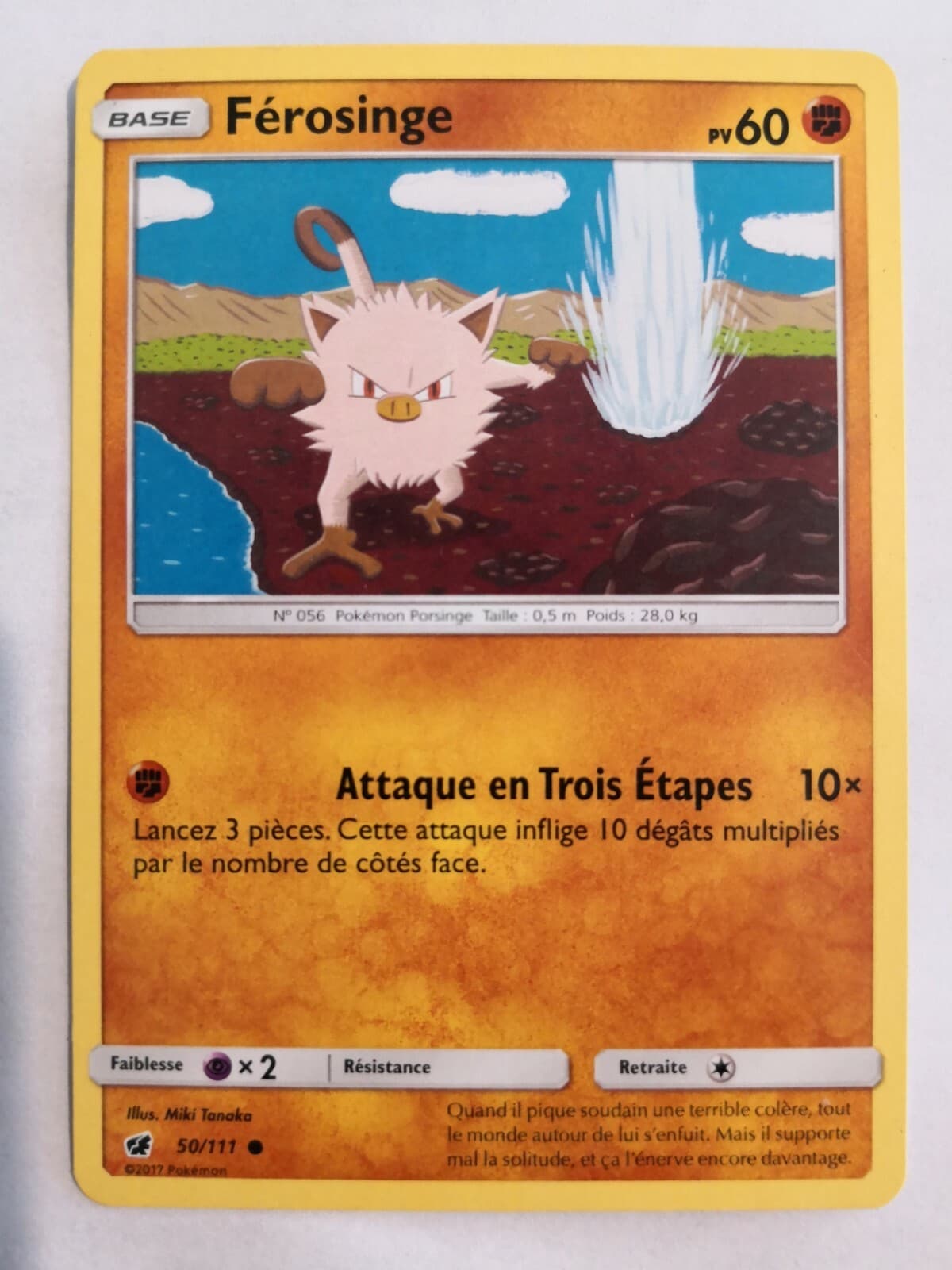 Carte Pokemon - Férosinge 50/111 - SL04 : Invasion Carmin