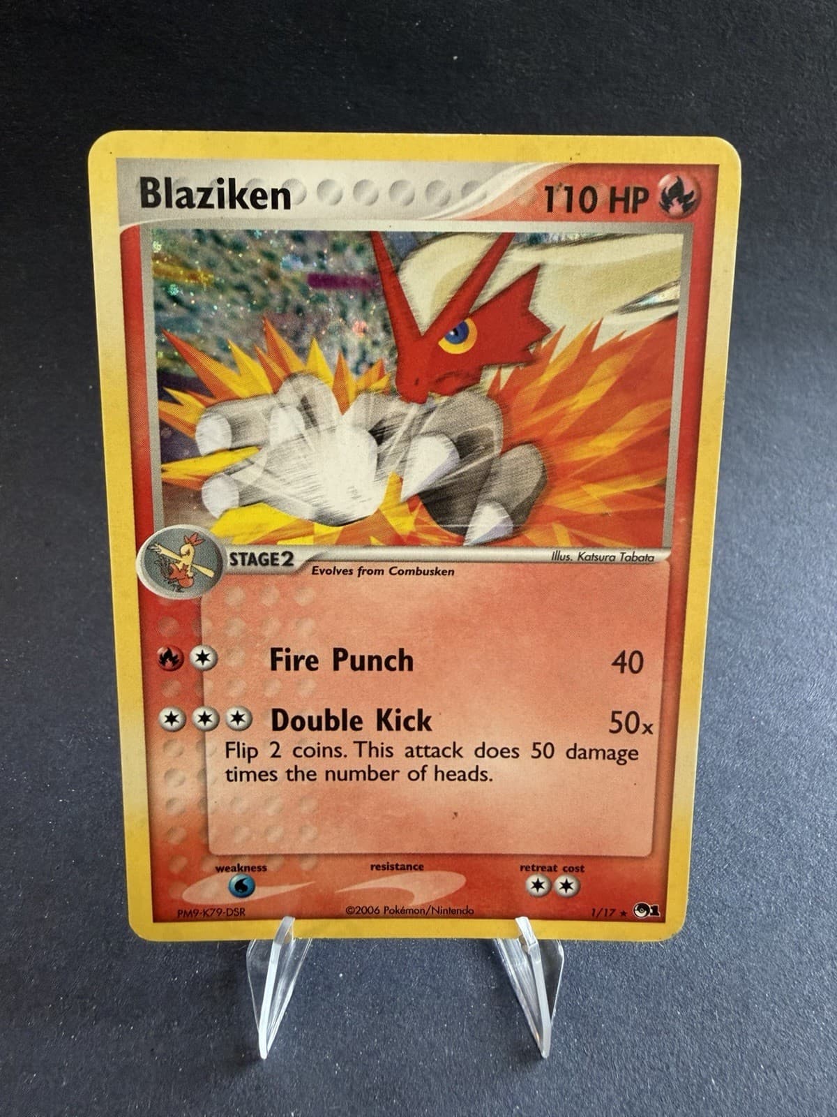 Pokemon TCG Pop Series 1 Blaziken Card 001/017 Holo Rare (HP)