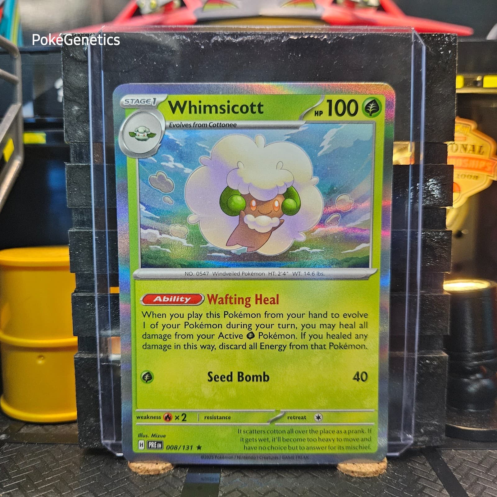 Whimsicott Prismatic Evolutions Holo Pokémon TCG 008/131 Scarlet & Violet Rare