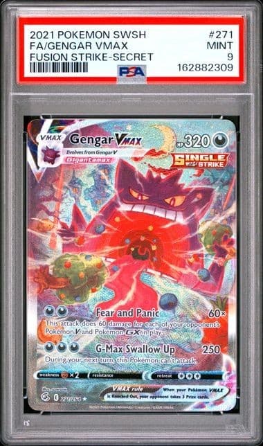 Pokemon Gengar Vmax Fusion Strike 271/264 Secret Rare Full Alt Art PSA 9 Mint