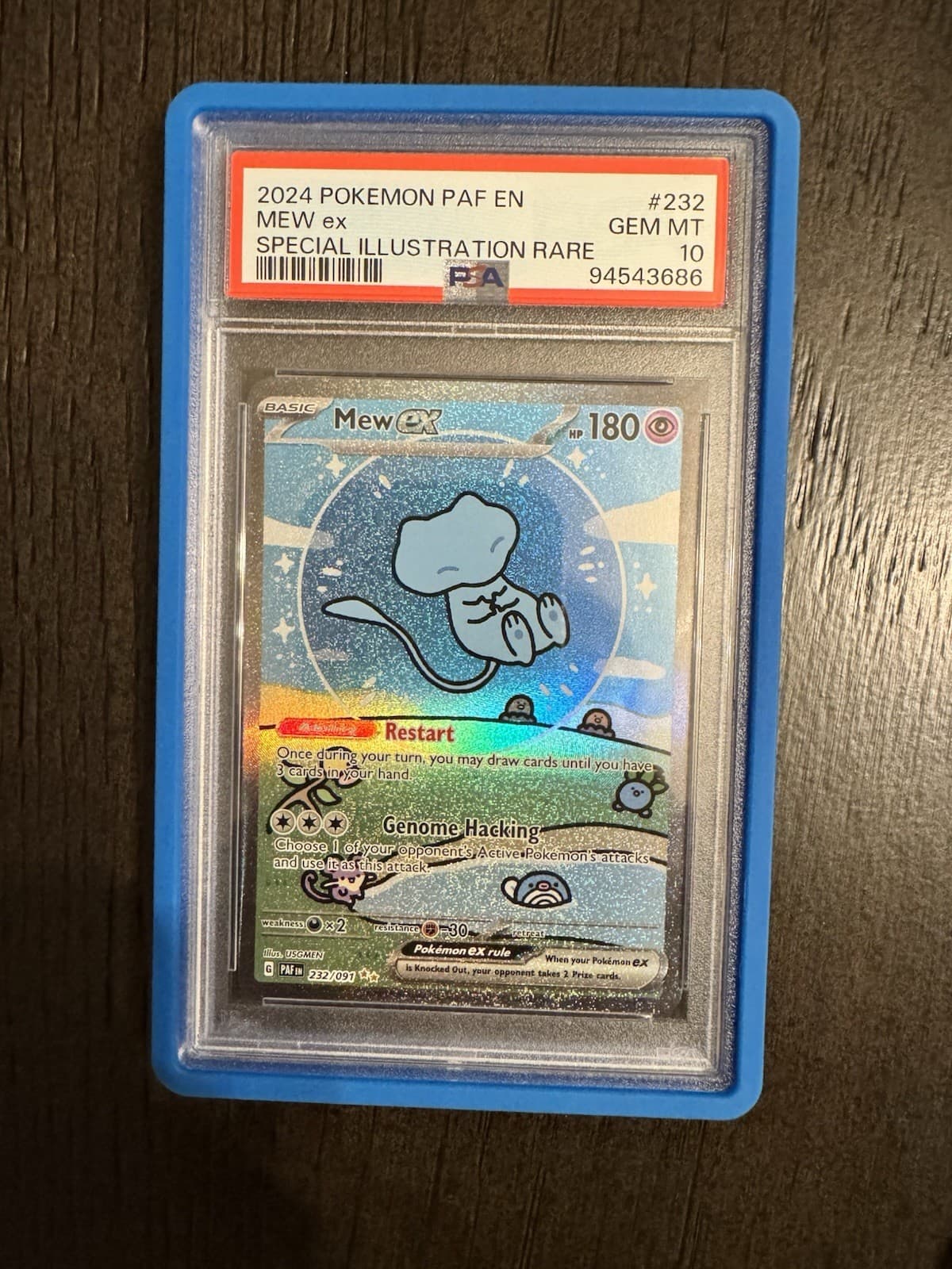 Pokemon Mew ex 232/091 Paldean Fates SIR Holo English 2024 PSA 10