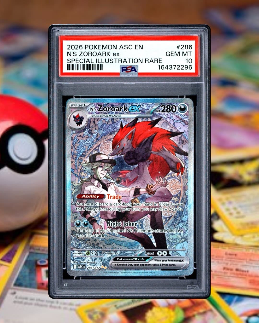 2026 Pokemon N's Zoroark ex 286/217 Special Illustration Rare PSA 10 GEM MT