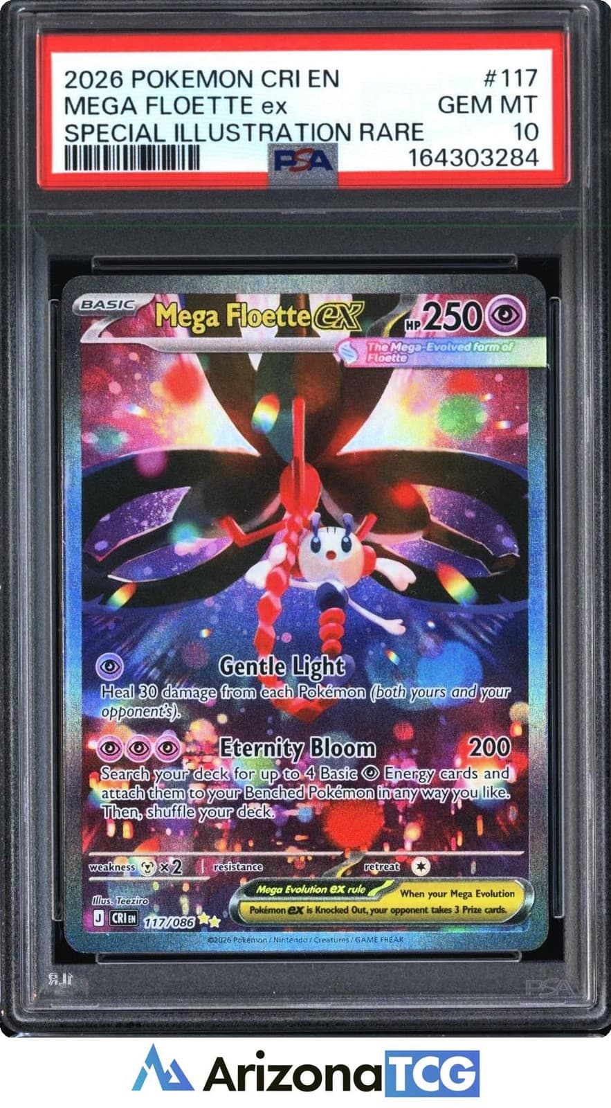 Pokemon 2026 Mega Floette ex 117/086 SIR Chaos Rising GEM MINT PSA 10