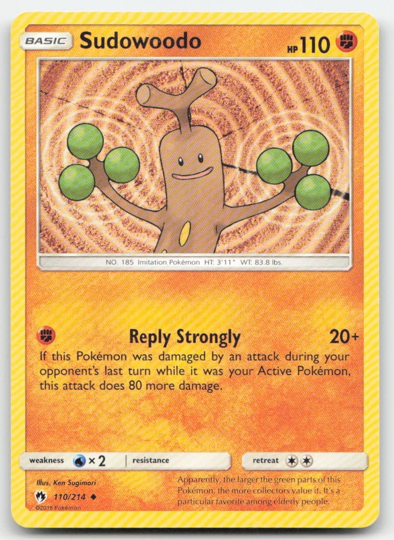 Sudowoodo 110/214 SM - Lost Thunder Pokemon TCG LP